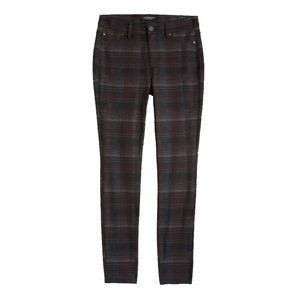 Liverpool Los Angeles Merlot Madonna Skinny Plaid Pants Size US 4 New Condition